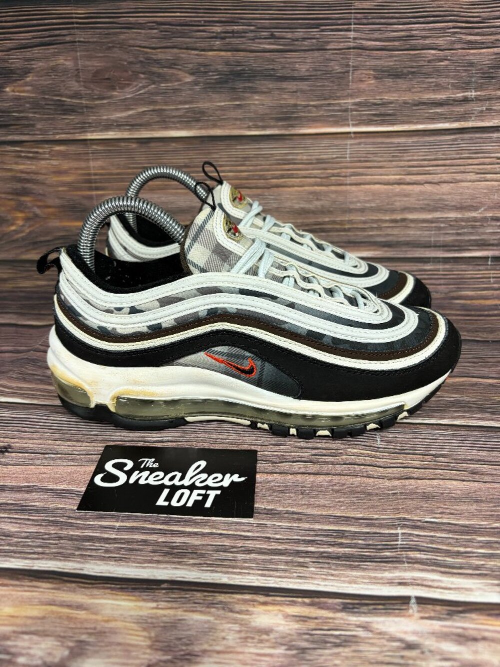 Nike Air Max 97 Remix Women's White Black Camo Athletic Shoes Size 7.5